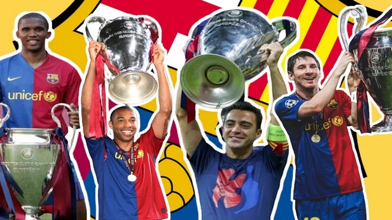Đội hình Barca 2008 đã giành được cú ăn 6 vĩ đại, thành tích tốt nhất trong 1 năm của cấp câu lạc bộ